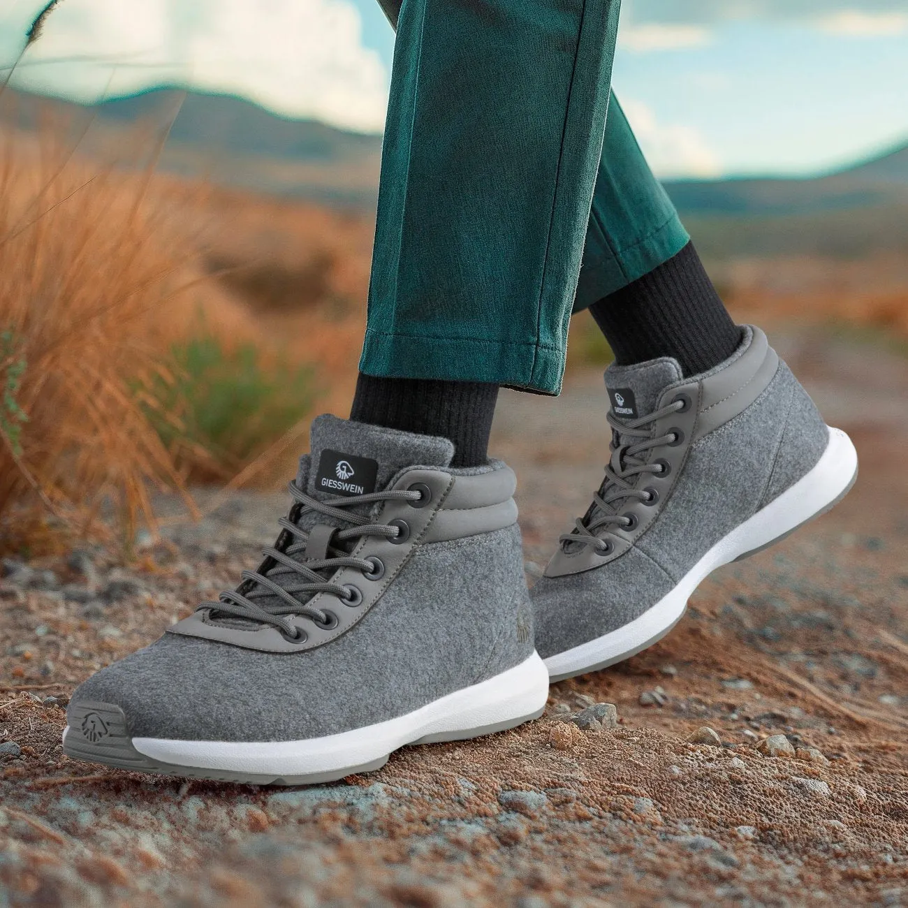 Wool Sneaker High Top Men pure edge