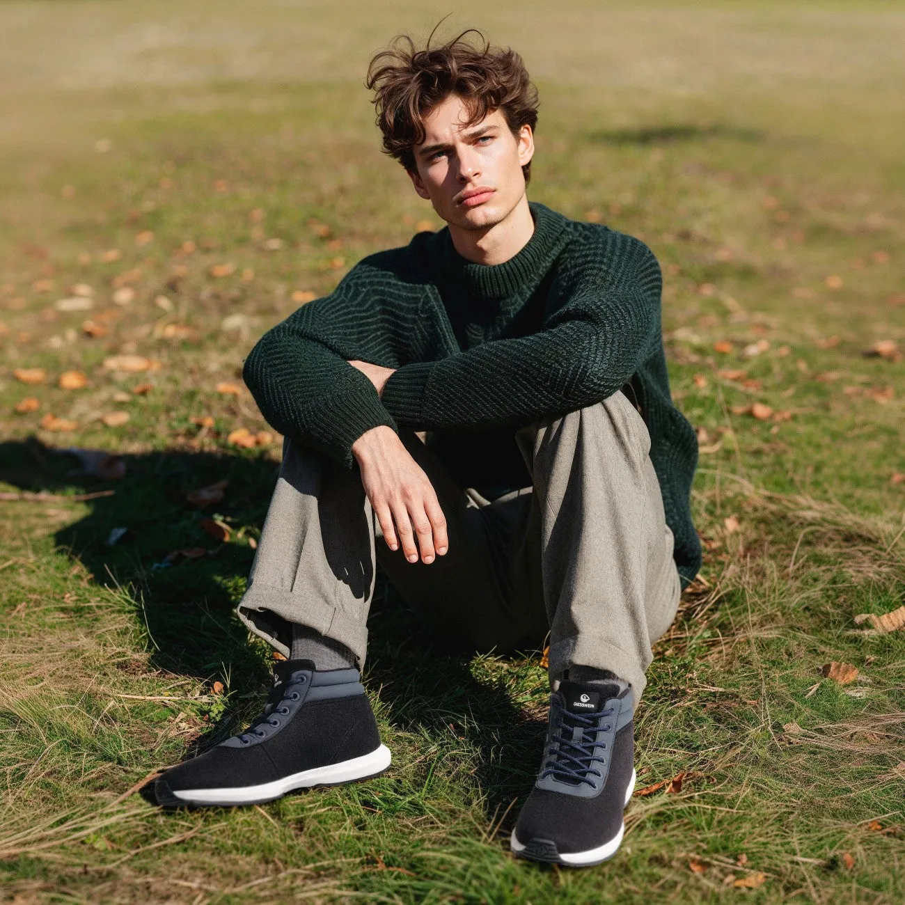 Wool Sneaker High Top Men pure edge
