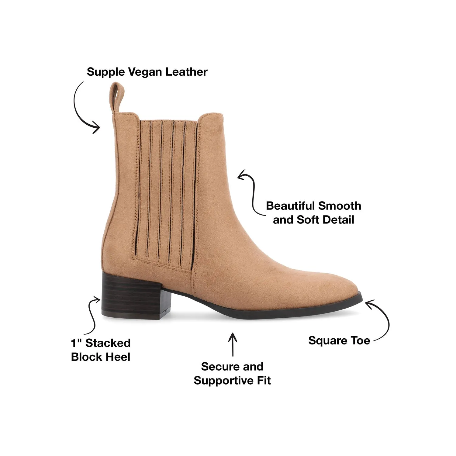 WRENLEY CHELSEA BOOTIES IN FAUX SUEDE wind block