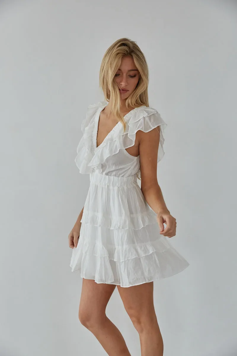 Xena Flutter Sleeve Mini Dress photo fit