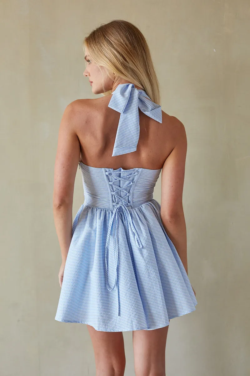 Yvonne Corset Gingham Mini Dress urban girl