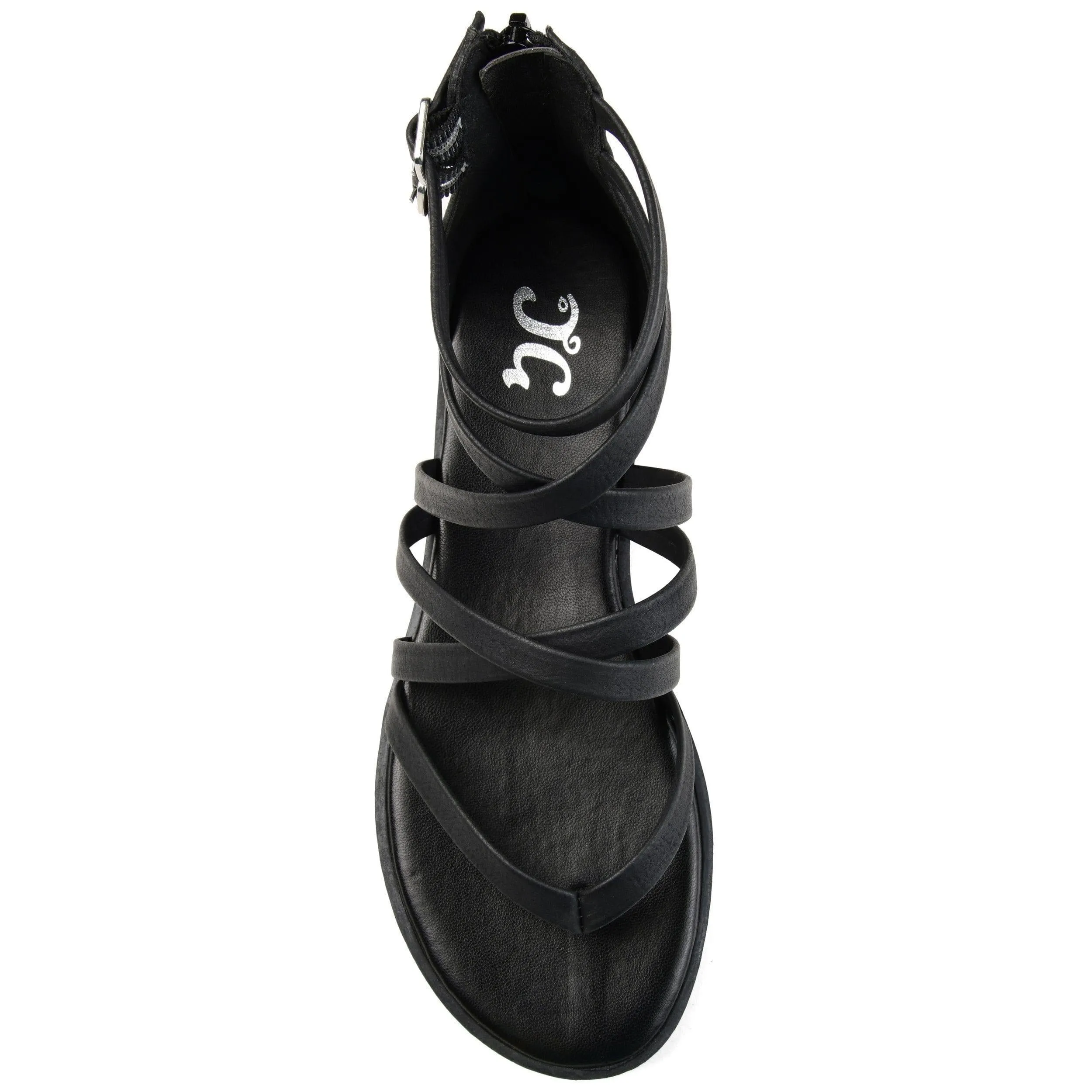 ZAILIE GLADIATOR SANDALS IN FAUX LEATHER grip base