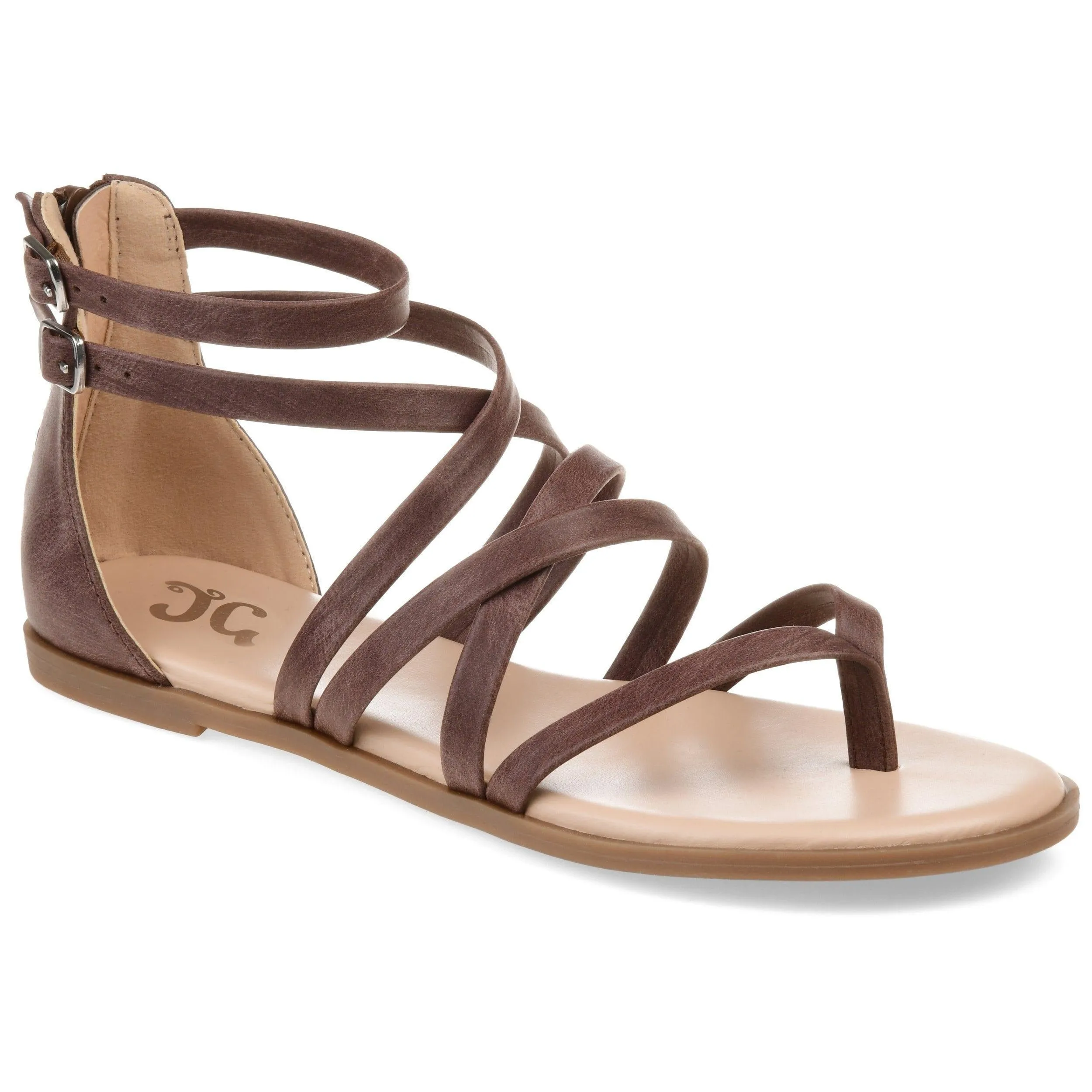 ZAILIE GLADIATOR SANDALS IN FAUX LEATHER grip base
