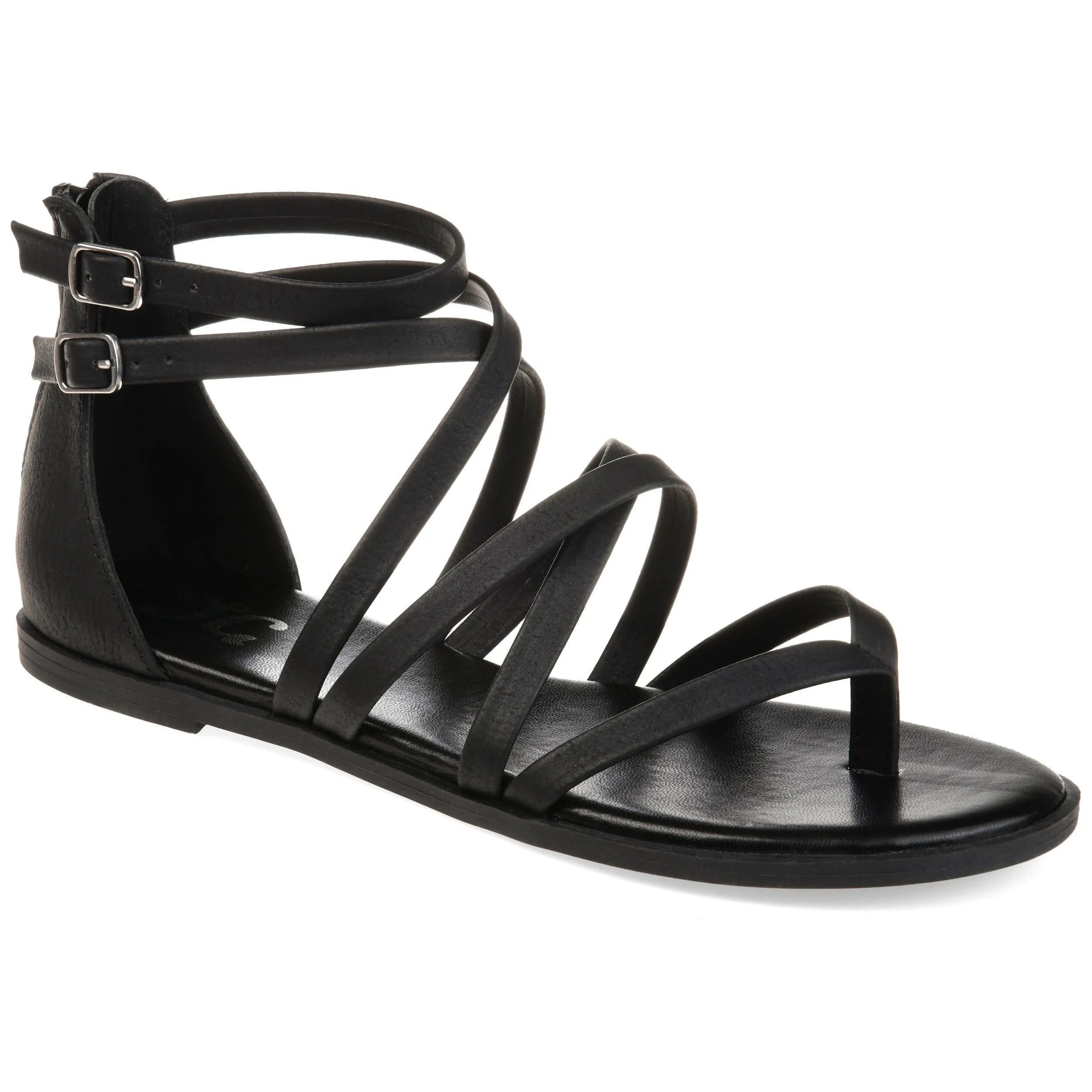 ZAILIE GLADIATOR SANDALS IN FAUX LEATHER grip base