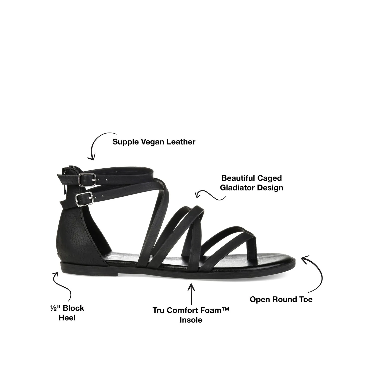 ZAILIE GLADIATOR SANDALS IN WIDE french ease