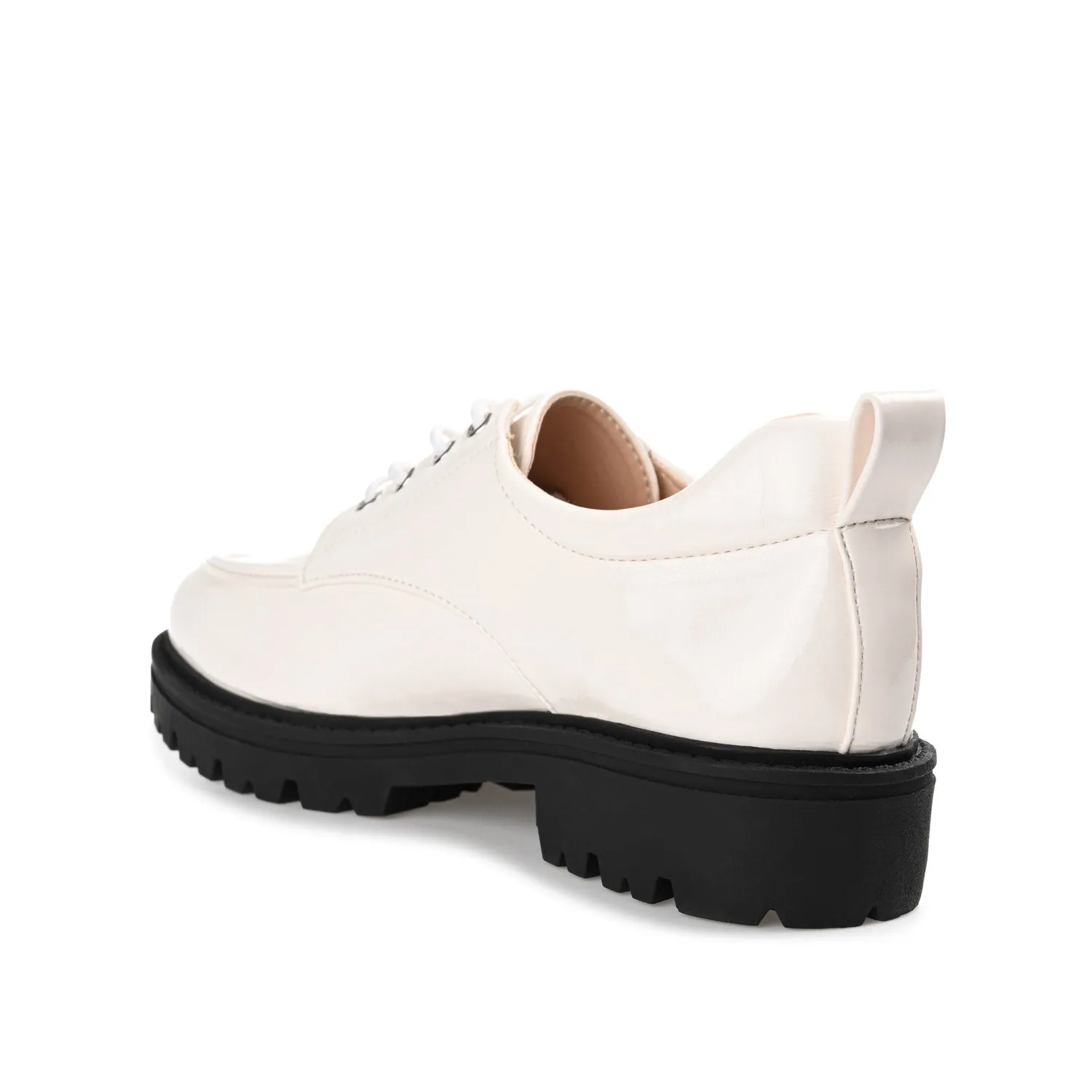 ZINA OXFORD LOAFER FLATS IN PATENT school friendly