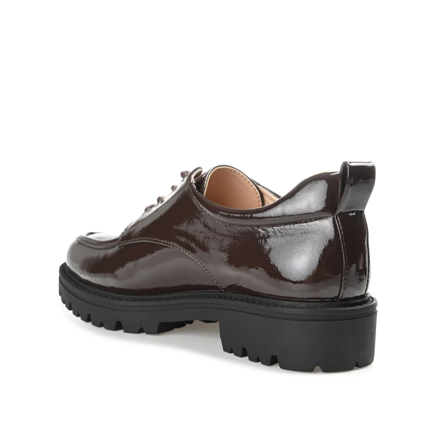 ZINA OXFORD LOAFER FLATS IN PATENT school friendly