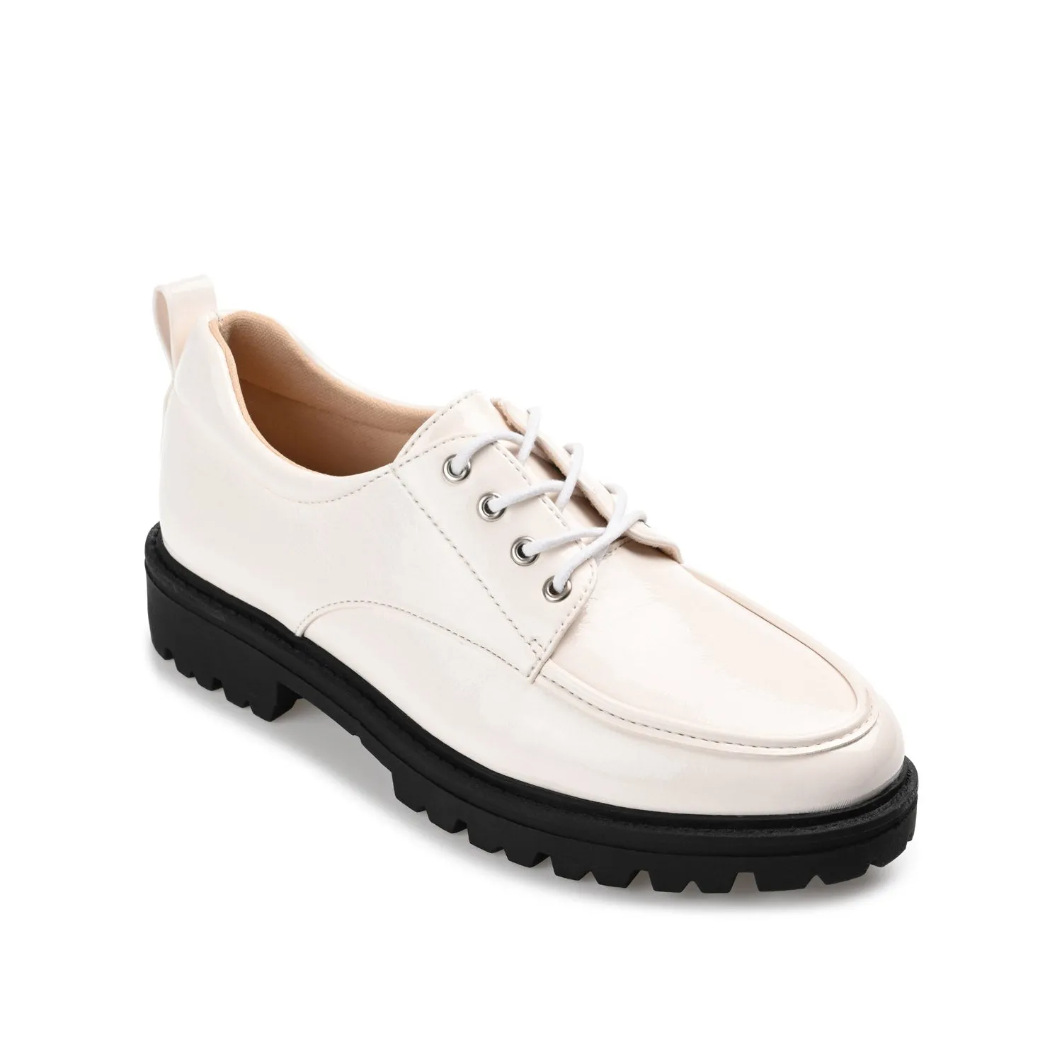 ZINA OXFORD LOAFER FLATS IN PATENT school friendly