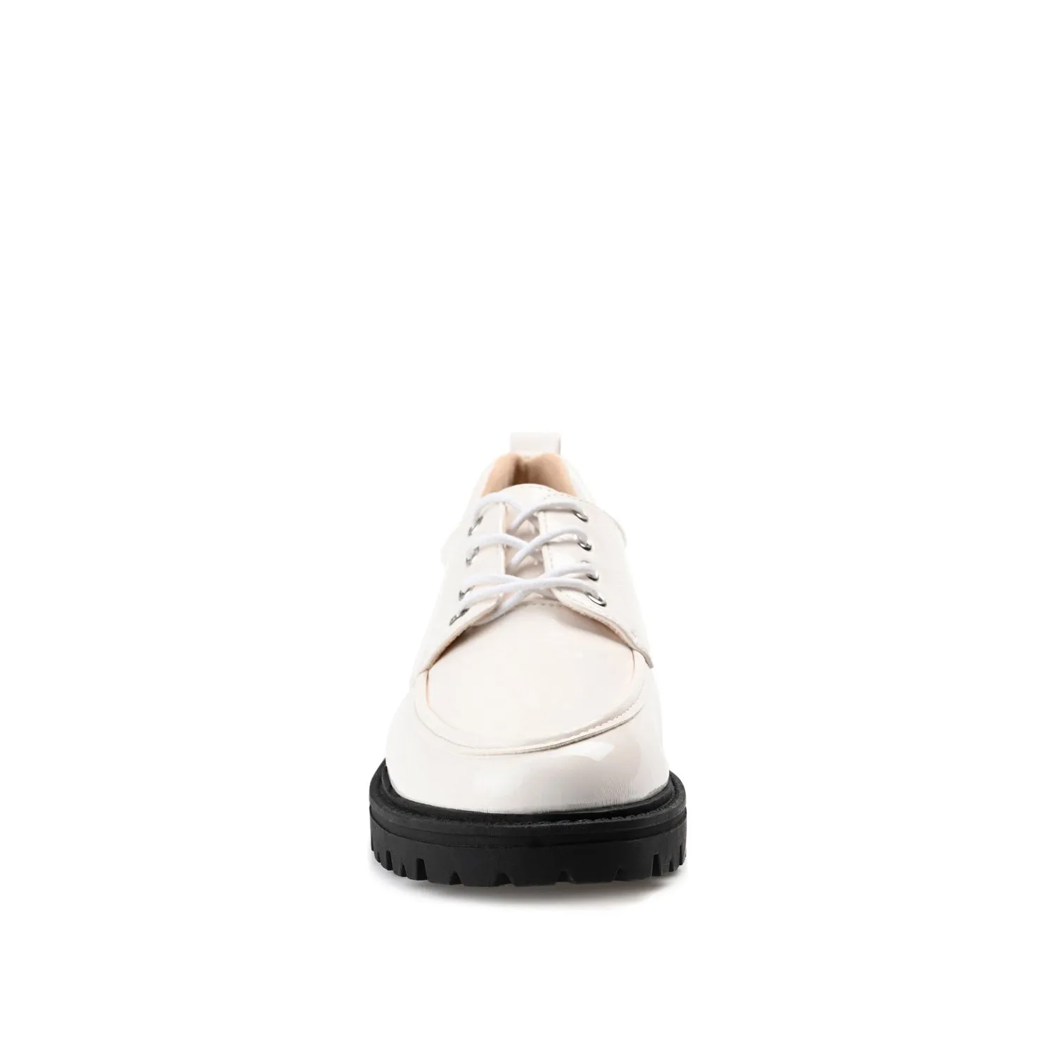 ZINA OXFORD LOAFER FLATS IN PATENT school friendly