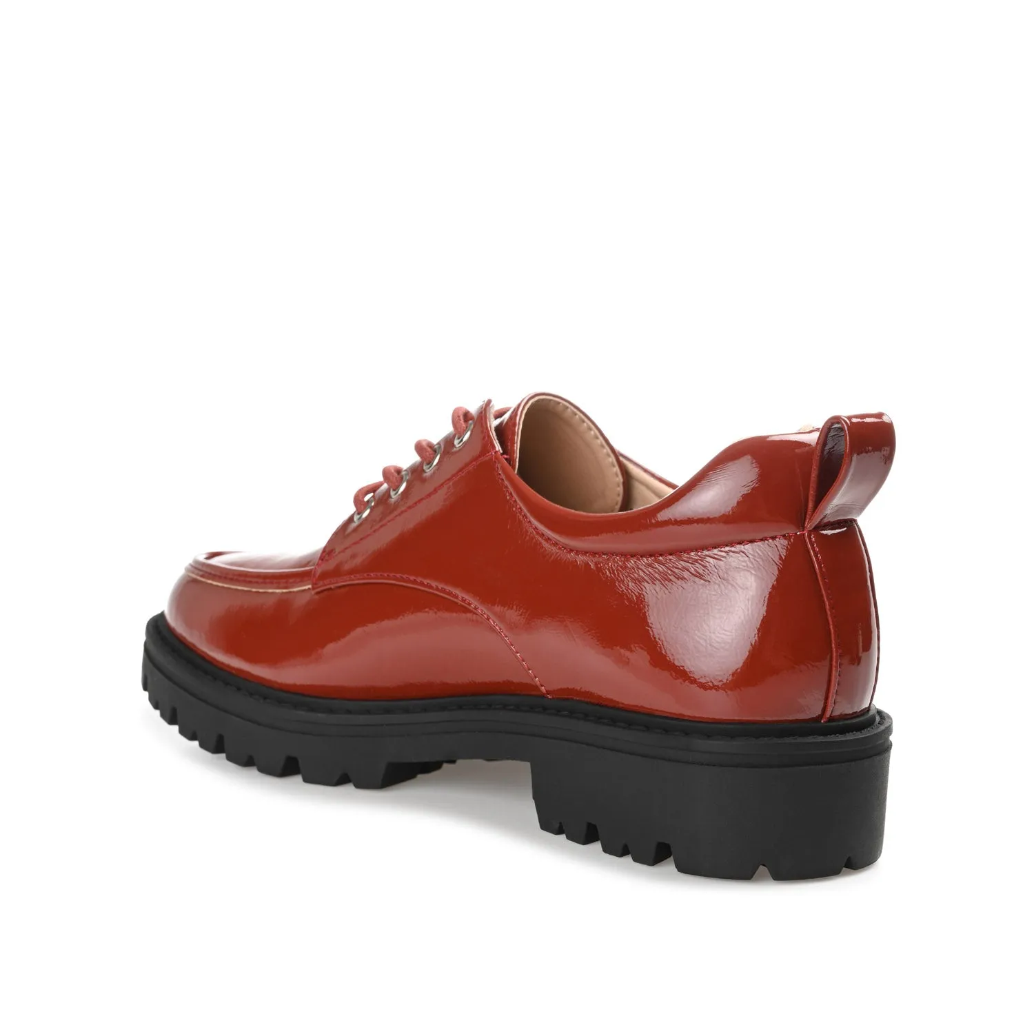 ZINA OXFORD LOAFER FLATS IN PATENT school friendly
