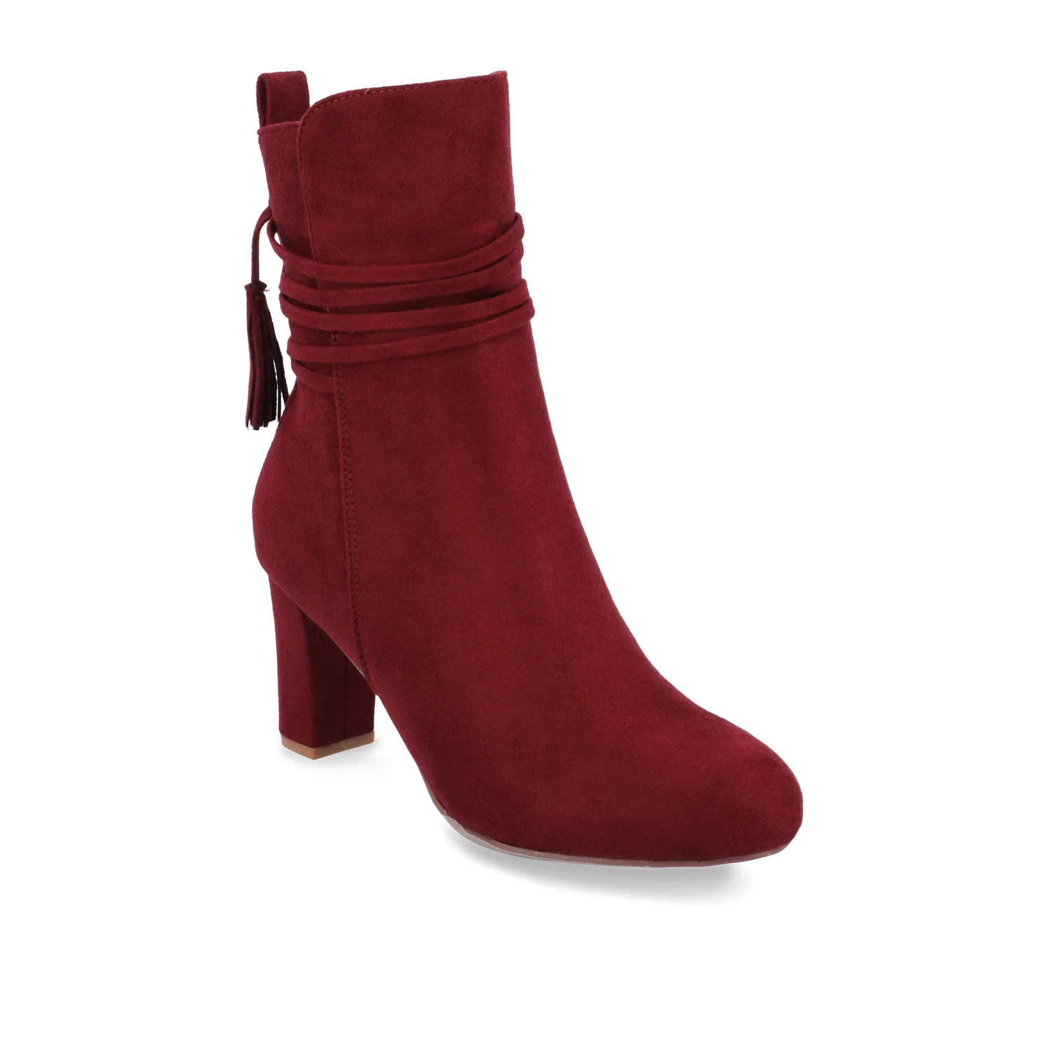 ZURI ZIP-UP BOOTIES IN FAUX SUEDE snow charm