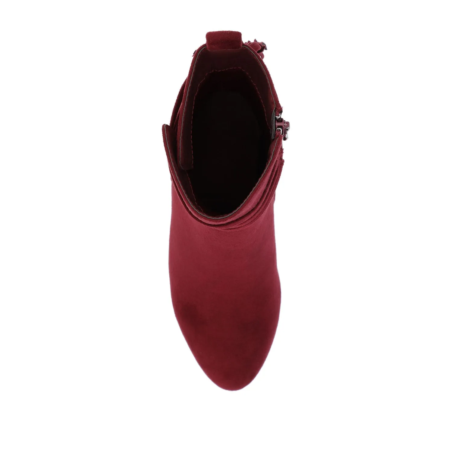 ZURI ZIP-UP BOOTIES IN FAUX SUEDE snow charm