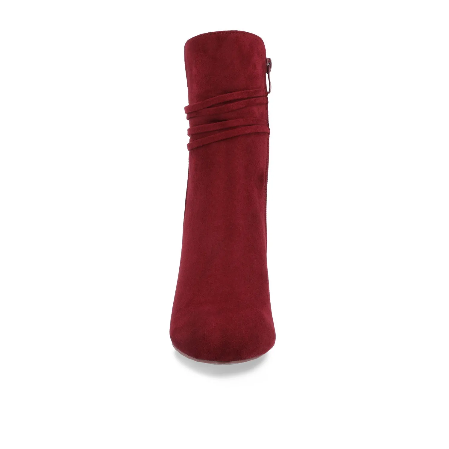 ZURI ZIP-UP BOOTIES IN FAUX SUEDE snow charm
