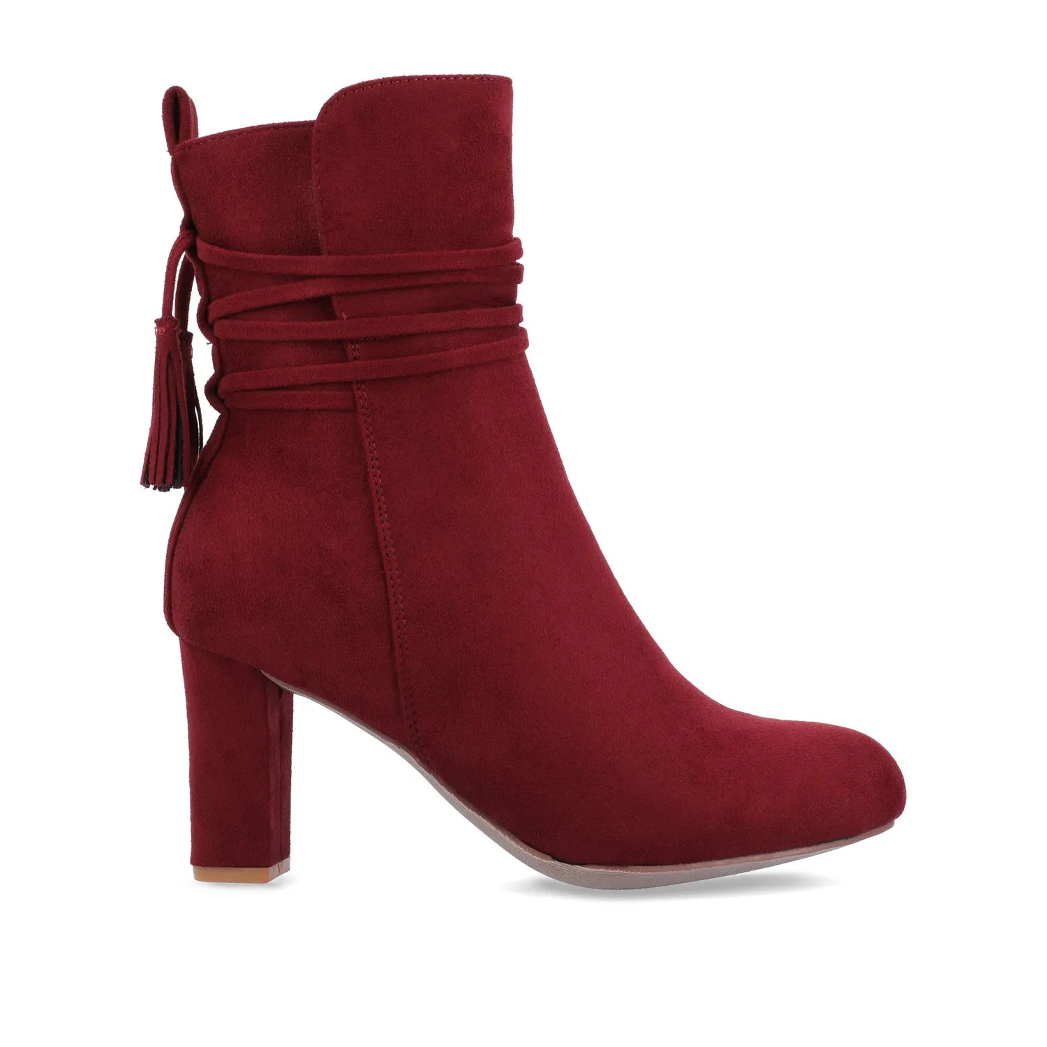 ZURI ZIP-UP BOOTIES IN FAUX SUEDE snow charm